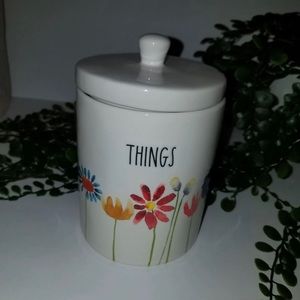 Rae Dunn Artisan Ceramic Canister for Vanity